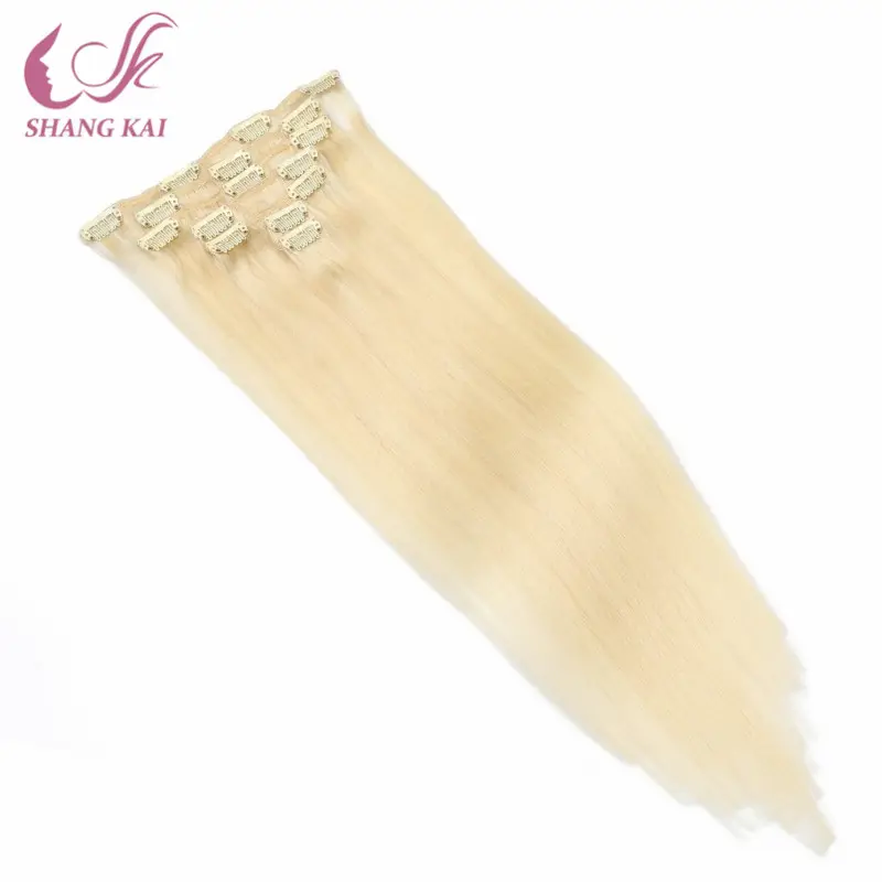 Most Popular Style Double Drawn Clip In 100% Human Hair Extensions