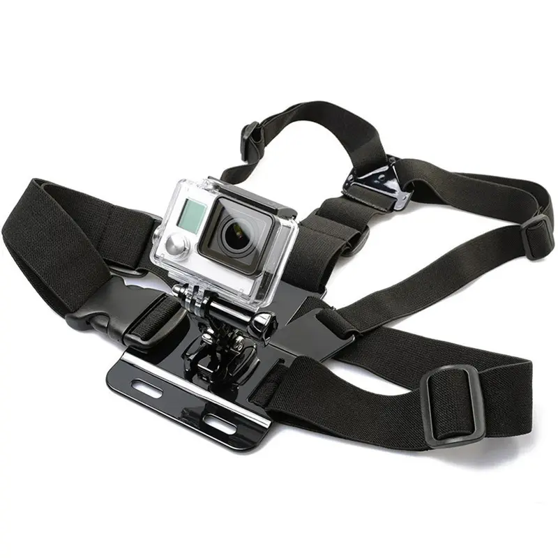 Alça peitoral ajustável gopro, acessório esportivo com correia para gopro hd hero 7 6 5 4 3 sj4000 sj5000