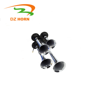 באיכות גבוהה אבץ סגסוגת 4 צינור אוויר הורן 12v רכבת צופר אוויר מדחס - Product Image 3