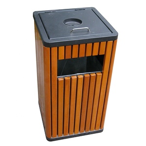 Poubelle de <span class=keywords><strong>jardin</strong></span> décorative, corbeille en <span class=keywords><strong>bois</strong></span> massif - Product Image 1