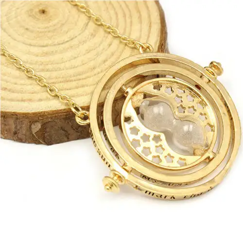 Yiwu Ruigang 18K Gold Plated Stainless Steel Time Turner Necklace hour Hourglass