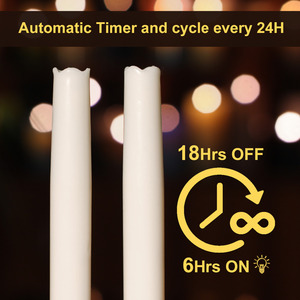 9 pulgadas blanco batería operado suave sin llama cera Led vela cónica para <span class=keywords><strong>el</strong></span> Día de San Valentín - Product Image 3