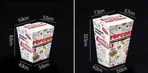 กล่องอาหารแบบใช้แล้วทิ้ง รีไซเคิลได้ เกรดสำหรับอาหาร เคลือบด้าน สำหรับใส่ข้าว ดอกไม้ ข้าวโพดคั่ว ไก่ทอด ขนมขบเคี้ยว - Product Image 4
