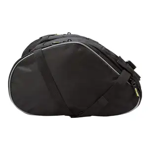 Sacs de selle durs de moto, sacoches étanches en Nylon double pour rangement supplémentaire, pochette pour outils