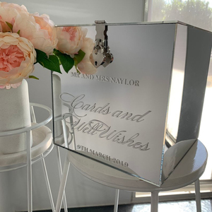 High-End Design Silver <strong>Mirror</strong> Acrylic <strong>Box</strong> Lockable Acrylic Wishing Well Card <strong>Box</strong> with Custom Logo - Product Image 2
