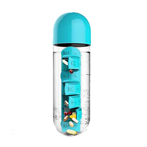 Shaker bouteille avec de stockage semaine pilule boîte bouteille d'eau - Product Image 2