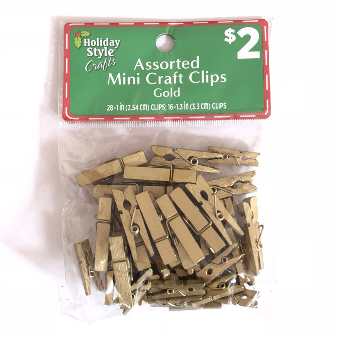 बहु समारोह मिनी शिल्प Clothespins, लकड़ी क्लिप DIY के लिए कमरे, क्रिसमस, पार्टी सजावट, स्कूल और कपड़े 44 pcs कुल