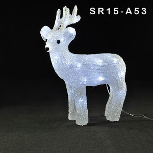 <span class=keywords><strong>Renos</strong></span> acrílicos LED grandes iluminados, exterior, 3D, Navidad, blanco - Product Image 1