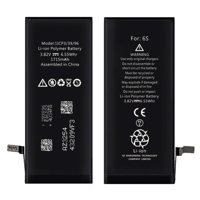 Аккумулятор 1715 мАч для iphone 6s, аккумуляторная батарея с полной емкостью