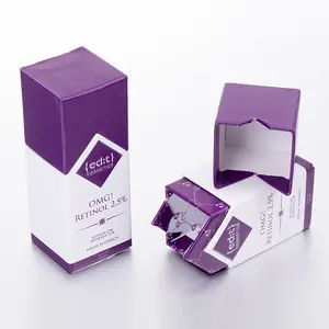 Прямоугольная гофрированная Подарочная коробка для косметики с логотипом на заказ, упаковка для эссенций, сывороток, бутылочек для ухода за кожей