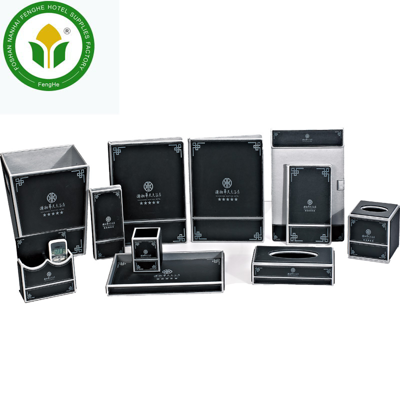 Черные кожаные чехлы для меню из искусственной кожи для отелей и ресторанов