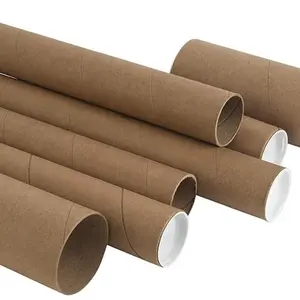 Tubes à bout blanc en Kraft pour la livraison, 5 pièces, 3 pouces de large, 6 pouces de longueur