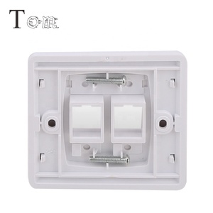 Tom MB-19-02 86*86mm mặt tấm 3m loại đơn/kép cổng mạng faceplate RJ45 mà không cần màn trập - Product Image 4