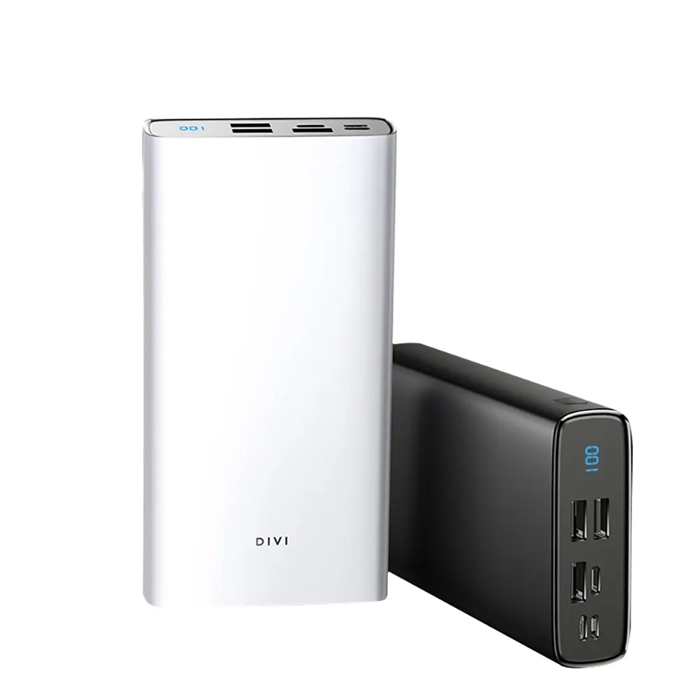 Divi 30000Mah Grotere Capaciteit Power Bank Type C 3 Usb 3A Fast Quick Charge Hoge Kwaliteit 30000Mah Mi power Bank