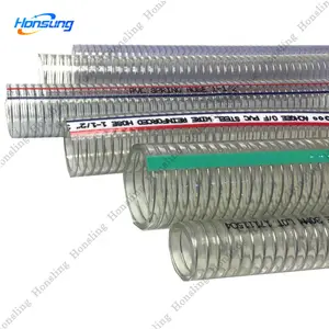 <span class=keywords><strong>Manguera</strong></span> de trueno de pvc transparente/tubo de succión de grado alimenticio reforzado con espiral de alambre de acero de pvc - Product Image 1