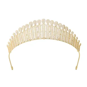 00348 xuping cabelo de luxo coroa da moda, cabelos de cabelo de pedra brilhantes elegantes, jóias de princesa