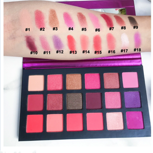 2019 nuevo estilo de belleza cosméticos 18 colores mate y brillo paleta de sombra de ojos maquillaje imprimir el logotipo paleta de sombra de ojos maquillaje - Product Image 5