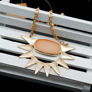Venta <span class=keywords><strong>al</strong></span> por mayor de moda de joyas de oro de 18 k para el <span class=keywords><strong>sol</strong></span> y la luna cuántica COLLAR COLGANTE de joyería de encanto - Product Image 3