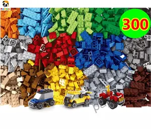 Shantou games suppliers 300PCS Bulk mini bricks Innovative building toys Assemble Plastic 300 piece blocks for kids gift PA10024