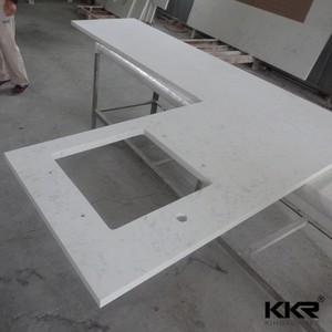 Yüksek kaliteli su geçirmez akrilik katı yüzey mobilya <span class=keywords><strong>precut</strong></span> mutfak yapay kuvars vanity tezgahı - Product Image 2