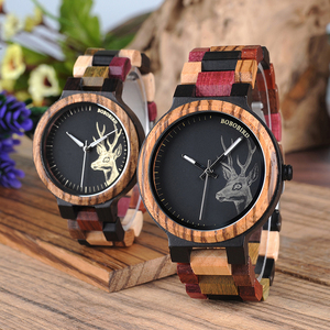 <span class=keywords><strong>Orologio</strong></span> da polso di alta qualità BOBO amanti degli uccelli orologi in <span class=keywords><strong>legno</strong></span> per uomini e donne con cervi per coppie - Product Image 5