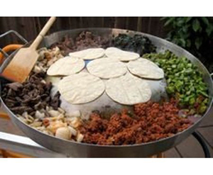 ที่มีคุณภาพสูงที่แข็งแกร่งสแตนเลสเตาด้านบน,Parrilla,เตากลางแจ้ง,Taco รถเข็นกระทะ Comales คอนคอร์ดชามทอด - Product Image 5