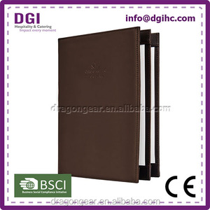 Lujo menú del <span class=keywords><strong>restaurante</strong></span> Hotel Carpeta de cuero menú de soporte de Mesa para el mercado mundial - Product Image 3