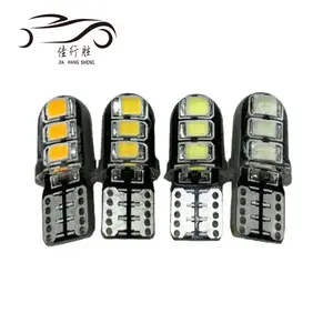 Bombilla de silicona T10 2835 6smd canbus para coche, luz de conducción de señal de giro para lectura, lámpara interior w5w 168 194, luz led automática