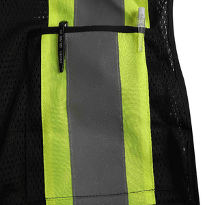 Schwarz Serie ANSI Class2 Zurück Kreuz Sicherheit Weste Stoff Hallo Nämlich Sicherheit Weste - Product Image 4