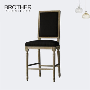 Tela negra de estilo francés Silla de comedor de <span class=keywords><strong>Viena</strong></span> Café de la silla de madera de estilo antiguo - Product Image 2