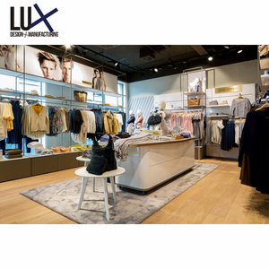 Estantes de exhibición de tienda minorista de gama alta personalizados LUX, elegante vitrina de tienda de ropa de madera - Product Image 6