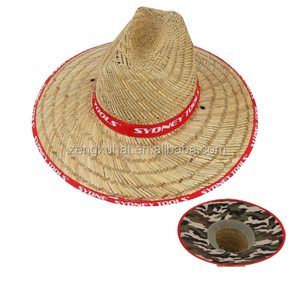 メンズライフガード麦わら帽子つば広日よけ帽子卸売UVカット農作業用帽子 - Product Image 3