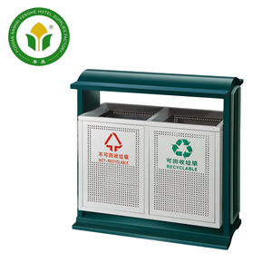 Bên Ngoài Màu Xanh Lá Cây Sắt Thùng Rác Thùng Rác Thùng Rác Thùng Rác - Product Image 4