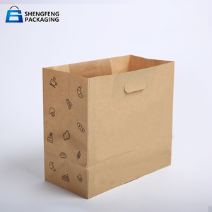 Luxe petit brun vêtements emballage sacs en papier avec poignées en vrac - Product Image 1