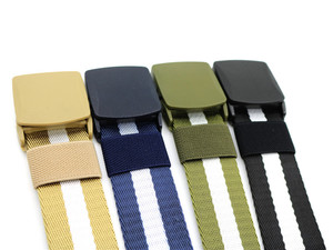 Tissu En Nylon Ceinture En Plastique Boucle hommes Ceintures En Toile À Rayures En Plein Air Ceinture Tactique En Gros YiWu LQbelt Usine - Product Image 4