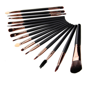 Doble <span class=keywords><strong>cara</strong></span> promoción cepillo <span class=keywords><strong>de</strong></span> cejas <span class=keywords><strong>maquillaje</strong></span> pinceles/brochas 15 unids pinceles <span class=keywords><strong>de</strong></span> <span class=keywords><strong>maquillaje</strong></span> con logotipo - Product Image 1