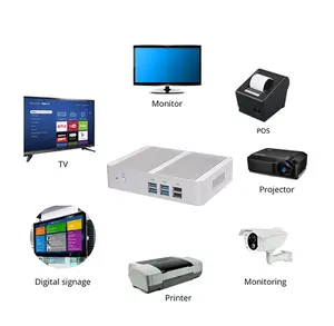 Htpc Mini Pc Core I3 I5 I7 4500u 2 Cores 4 Threads 1.8Ghz Dual Display Vga Hd 4 * Usb3.0 2 * Usb2.0 Fanless Pc I7