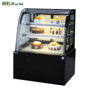 Solo de Vidrio Curvo escaparate torta caramelo refrigerador de - Product Image 1
