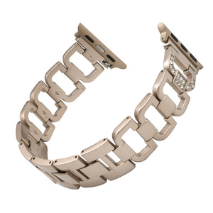 Bracciale di lusso cinturino in metallo acciaio inox per Apple <span class=keywords><strong>Watch</strong></span> serie 11 10 <span class=keywords><strong>9</strong></span> 8 7 6 5 4 3 SE 49mm 46mm 38mm - Product Image 2