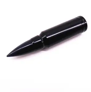 Black Luxury 10 ml bullet shape for travel Aluminum perfume bottle by CNC machining Empty metal perfume bottles