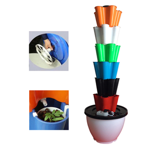 Al aire libre grande apilable Vertical plástico maceta jardín plantador, hermosas Macetas - Product Image 4