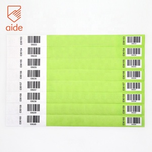 Disposable tyvek paper bracelets with stub for festival and amusement park ticket - Product Image 3