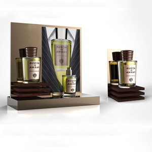 Vàng gương truy cập Acrylic hiển thị đứng màu đen chăm sóc da bảng Showcase bespoke persepx mỹ phẩm hiển thị chủ - Product Image 3