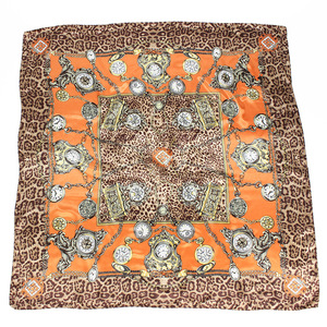 90 cm große platz leopard print silk schal weibliche Malaysische arabisch frauen schal