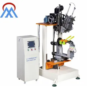 Máquina de fabricación de cepillos dobles CNC automática de 4 ejes y 1 mechón de escoba