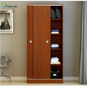 <span class=keywords><strong>Armadio</strong></span> Moderno in MDF a 2 Ante Stile Pannello Arredamento Camera da Letto per Casa Hotel Cucina o Soggiorno - Product Image 6