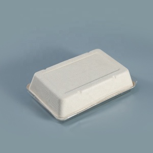 Desechable rápida biodegradables alimentos <span class=keywords><strong>para</strong></span> <span class=keywords><strong>llevar</strong></span> bagazo bento caja de almuerzo de papel con tapa - Product Image 2