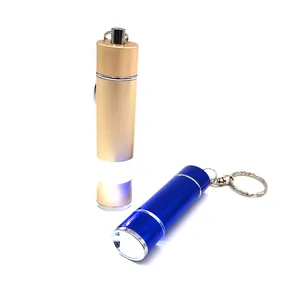 Japanese market 2 ways depressifom shape telescopic small mini pockct torch light gifts led keychain light