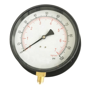 0-7KG/CM2 और साई काले स्टील 6 इंच दबाव नापने का यंत्र