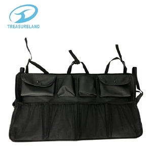 Soporte multifuncional para asiento trasero de coche, organizador de cuero PU, bolsa Opp, color negro o OEM